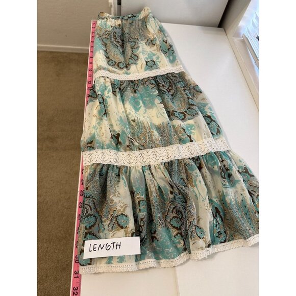 Vintage Y2K APT. 9 Womans Tiered Midi Skirt Size M Boho Festival Western Hippie - Picture 10 of 13